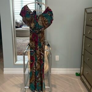 Arielle stretch leopard off the shoulder dress S